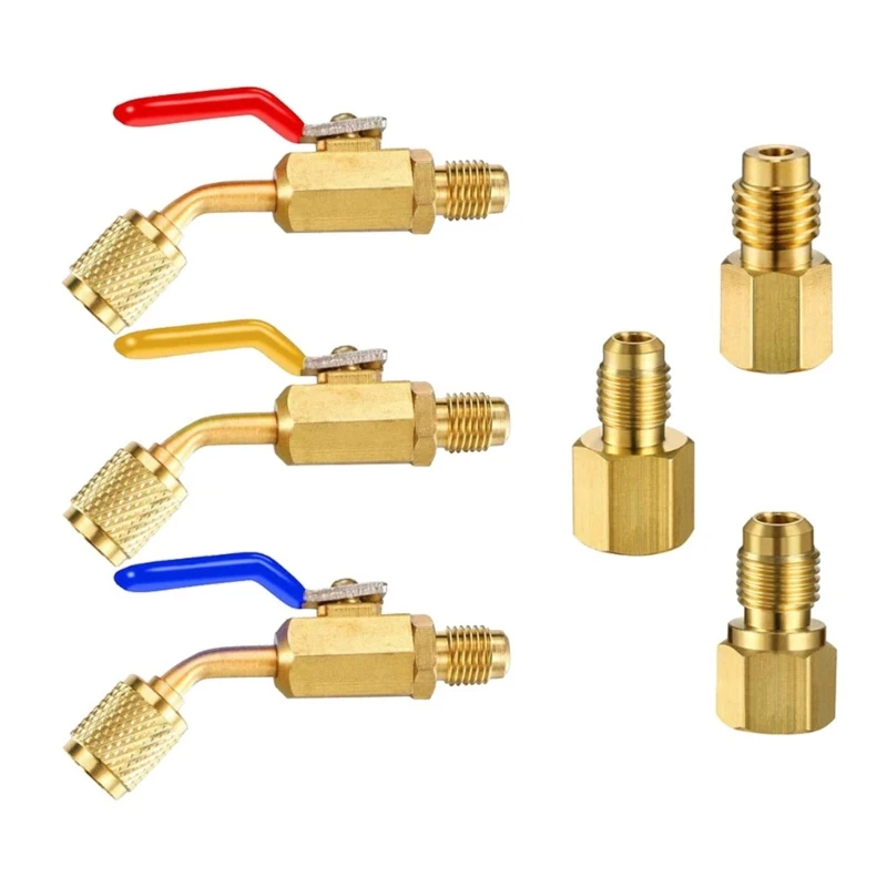 

Шаровой адаптер для отключения для R410A R134A R12-R22, кондиционер, хладагент, новинка, Прямая поставка