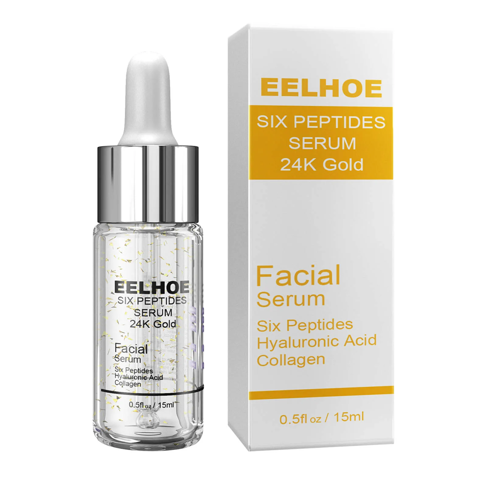 

Anti Aging Face Serum 24K Gold Hexapeptide Face Serum Six-peptides Hyaluronic Acid Collagen Serum For Dewy Looking Skin