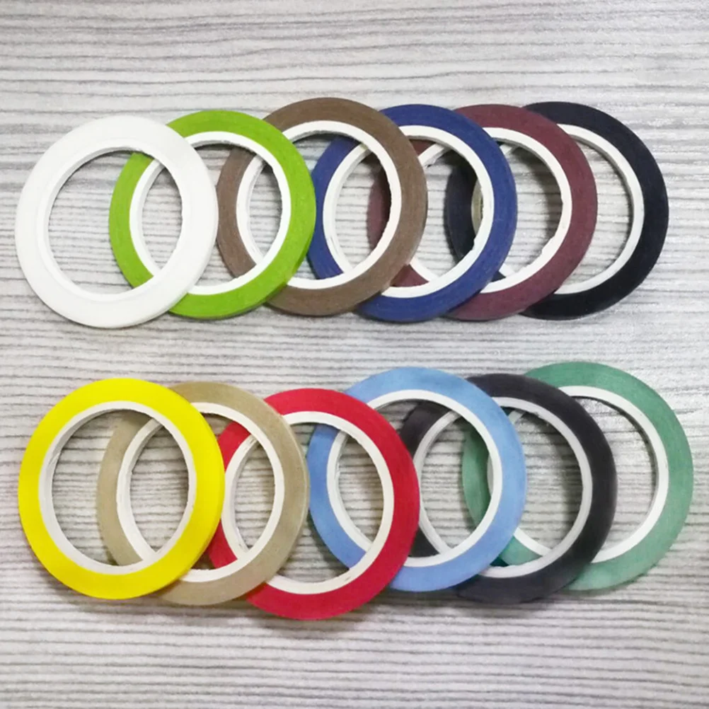 

12 Rolls of Craft Tape Scrapbooking Decorative Washi Tape Vintage Masking Tape Paper Masking Tape Writable Tape Journal Tape