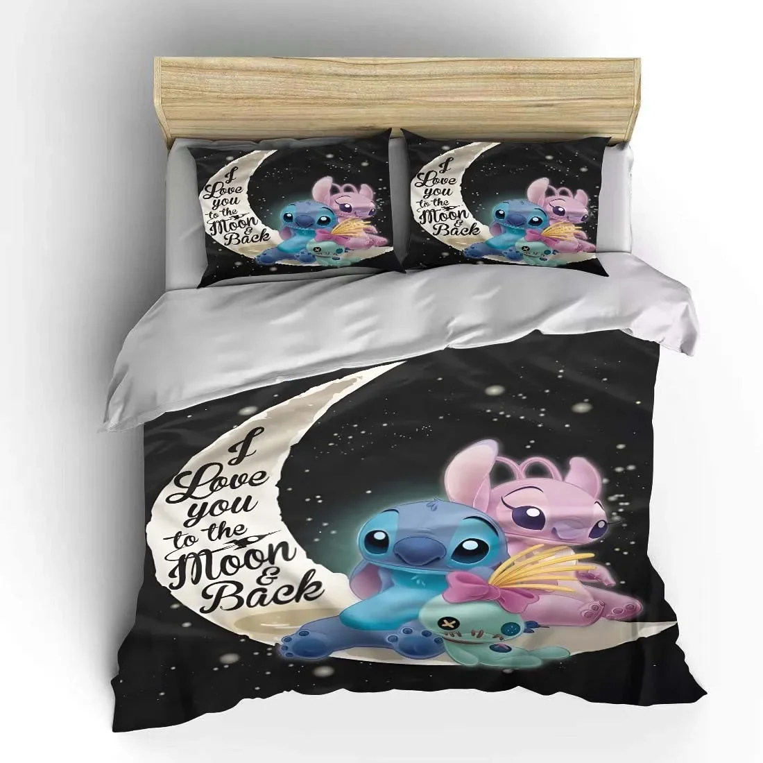 Комплект постельного белья Stitch Angel из 3 предметов пушистое одеяло с героями