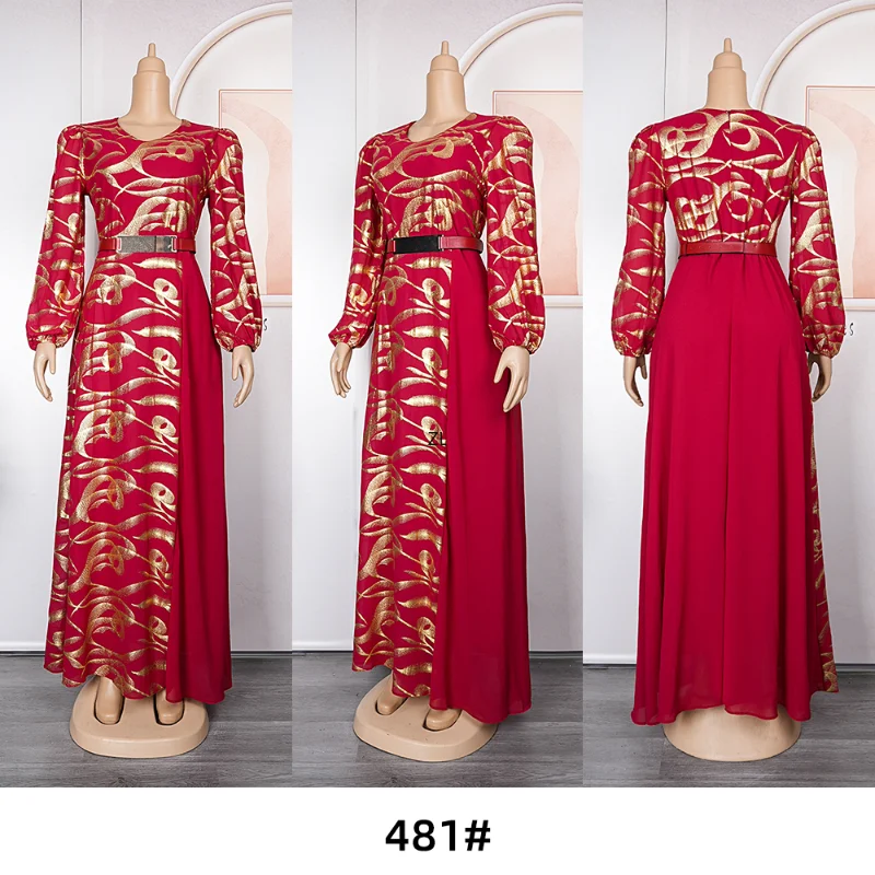 Muslim Fashion Hijab Dubai Abaya Long Dresses With Sashes Islam Clothing African Party Dresses for Women Robe Musulman Djellaba