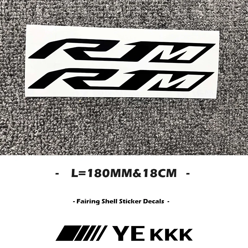 2X 180MM Motorcycle Fairing Shell Hub Head Shell Fuel Tank Sticker Decal White Black For YAMAHA YZF-R1M R1 M