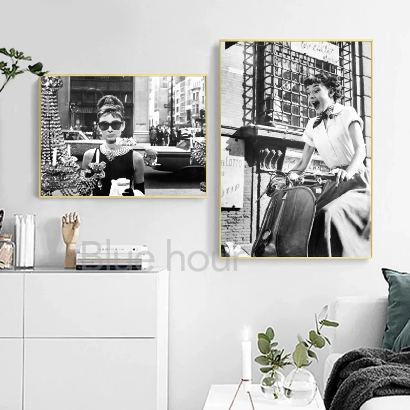 Постеры Завтрак у Тиффани подарок для влюбленных из фильма Хепберн настенная