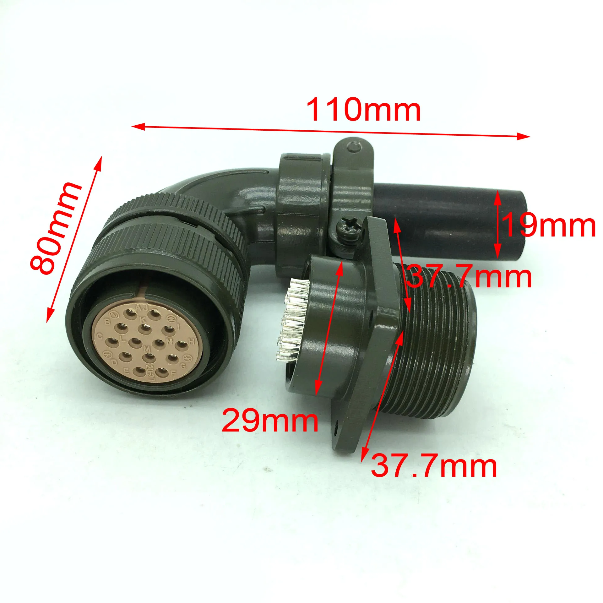 1 комплект MS3102 3106A20-27 14 ядер 14-контактный прямоугольный авиационный штекер и