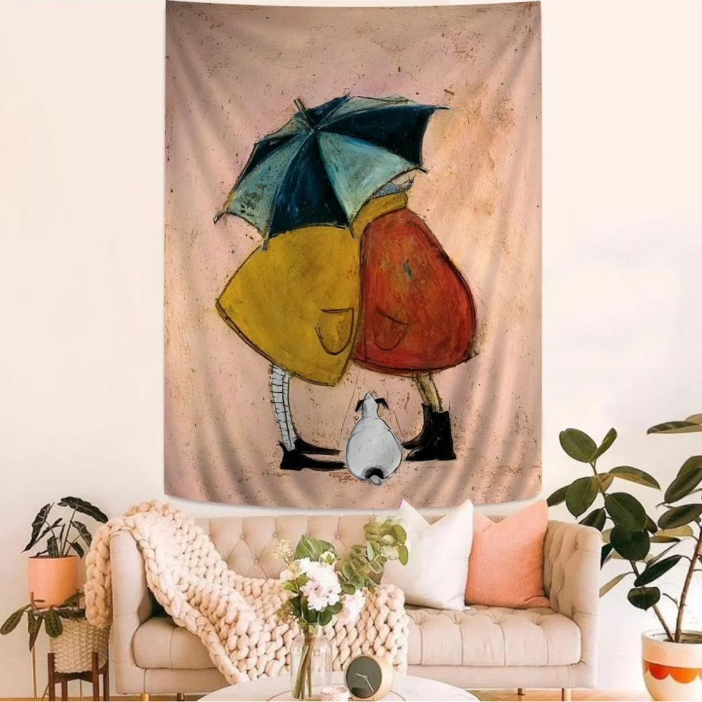 Сэм Тофт Арт Абстрактный Пейзаж Гобелен Полиэстер Хлопок Вязаный Ковер