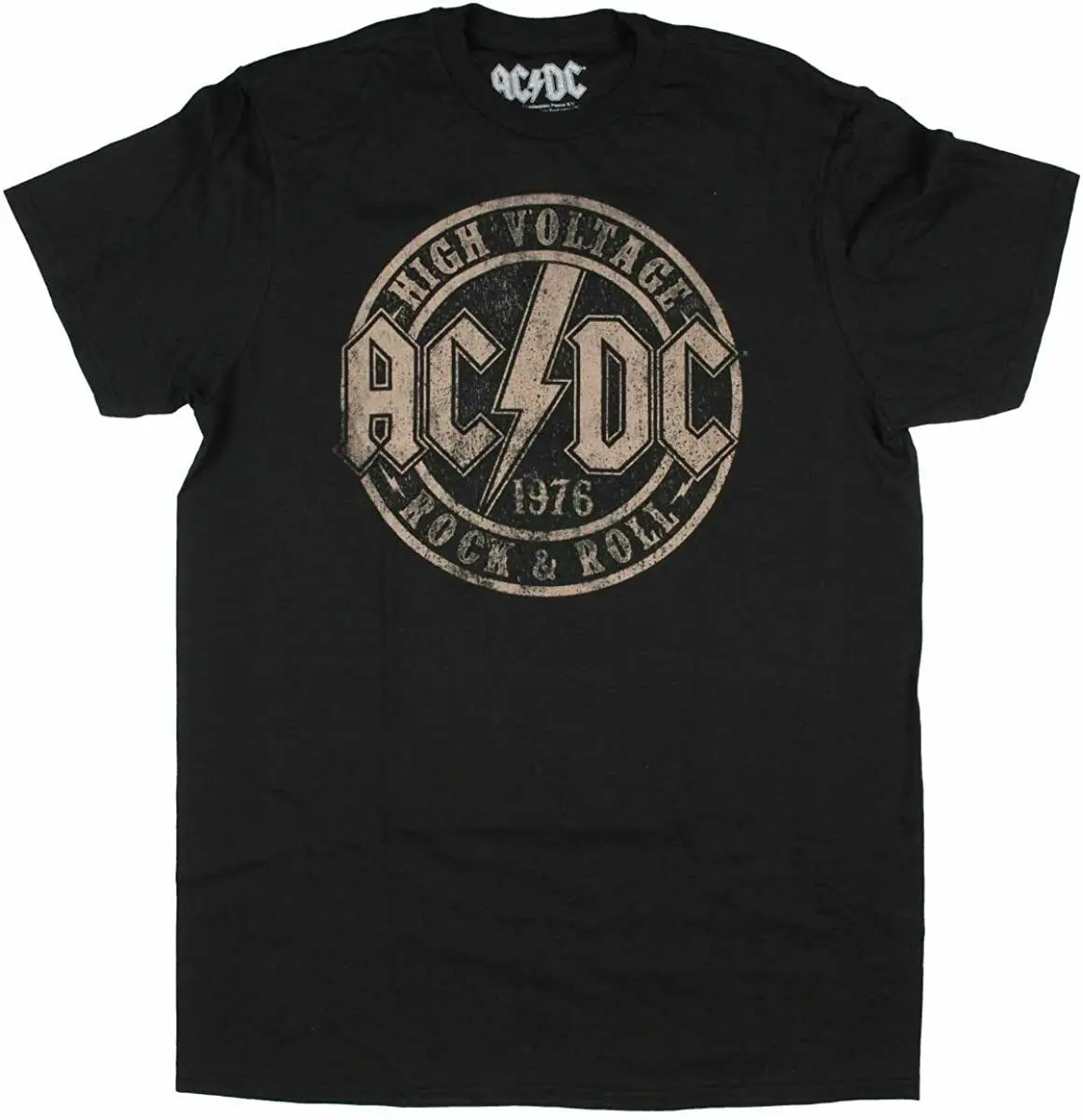 

AC DC Men's High Voltage Rock & Roll 1975 Graphic T shirt Black