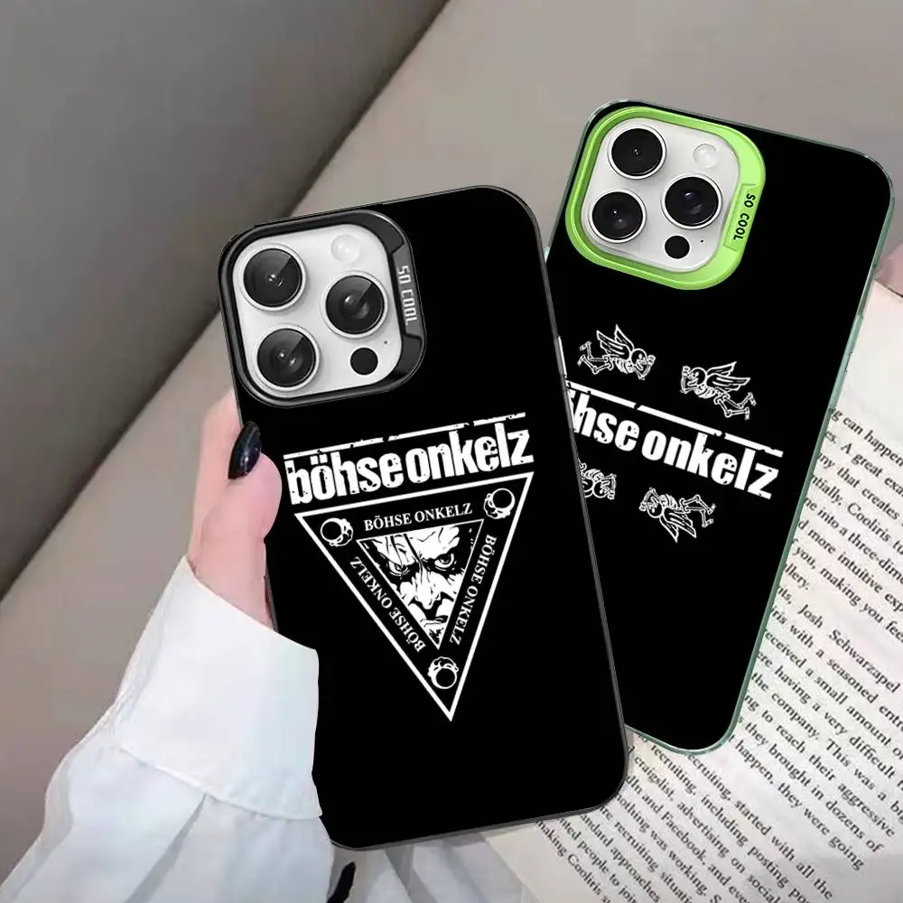 Фото Чехол для телефона Hot Rock Band B-Bohse Onkelzs для iPhone 17 16 15 14 13 12 11 Pro Max Plus, цвет серебристый №2