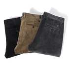 Мужские вельветовые брюки, синие и серые прямые эластичные брюки, большие размеры 36 38 40 42, на осень и зиму, 2021