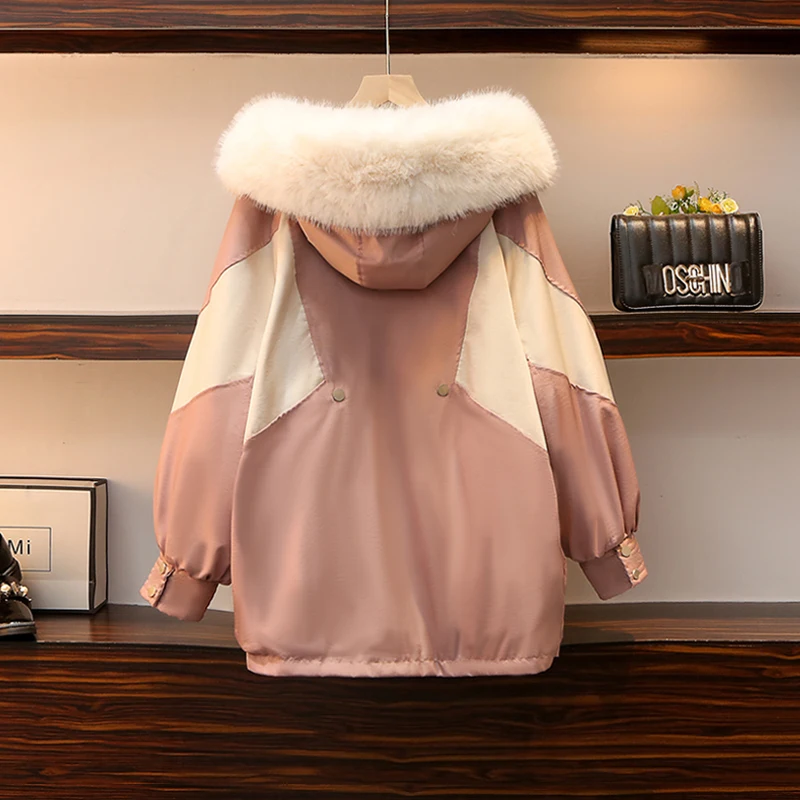 EHQAXIN Women's Winter New Fashion Plush Cotton Coat Overcomes Thickened Short Jacket Keep Warm Tops M-3XL