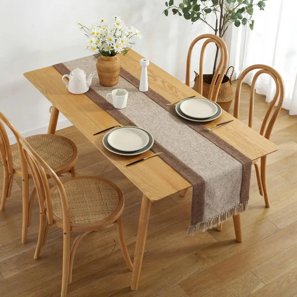 

Simple Dinner Tablecloth Breathable Dinner Table Cover Wrinkle-Resistant Home Long Table Decorative Cloth Protective