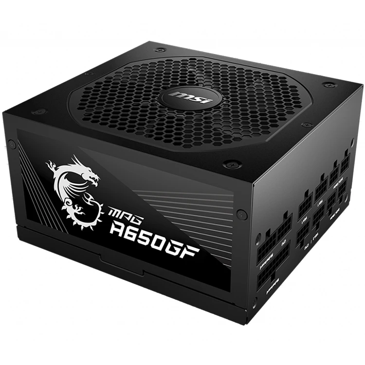 

MSI MPG A650GF 650W ATX Full Modular Power Supply with 80 PLUS GOLD CERTIFIED Support 10-year Limited Warranty