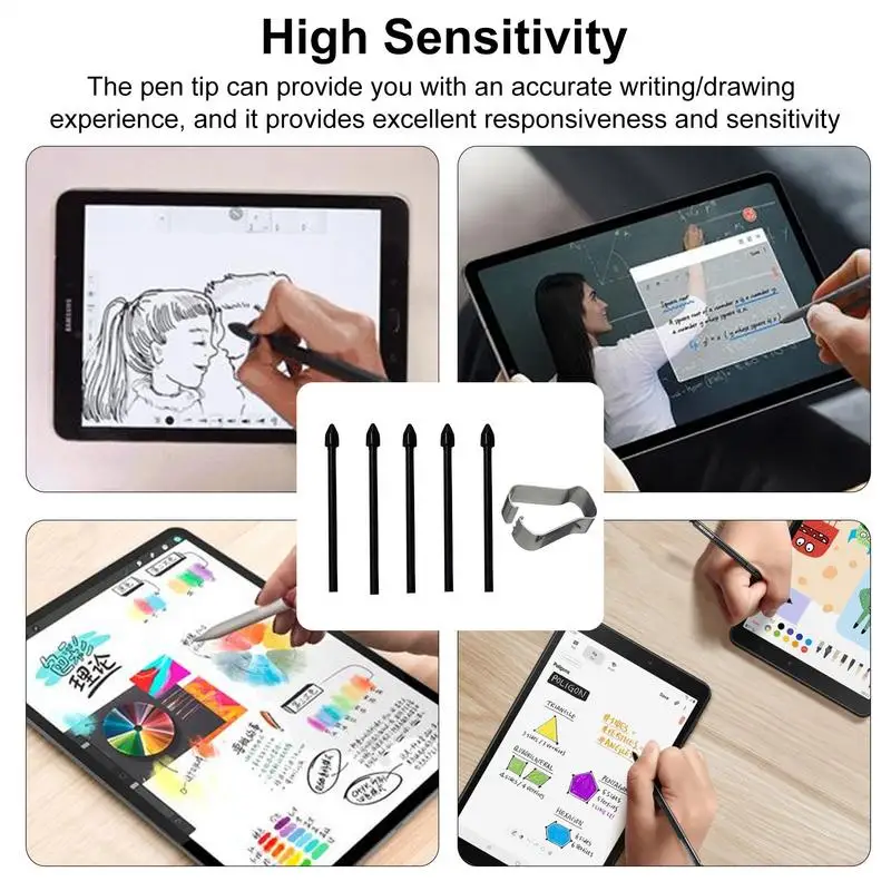 5 шт./компл. сенсорный стилус S наконечники для Samsung Galaxy Tab S6 Lite T860 T865 P615 P610 S7 FE T870 T970 S8