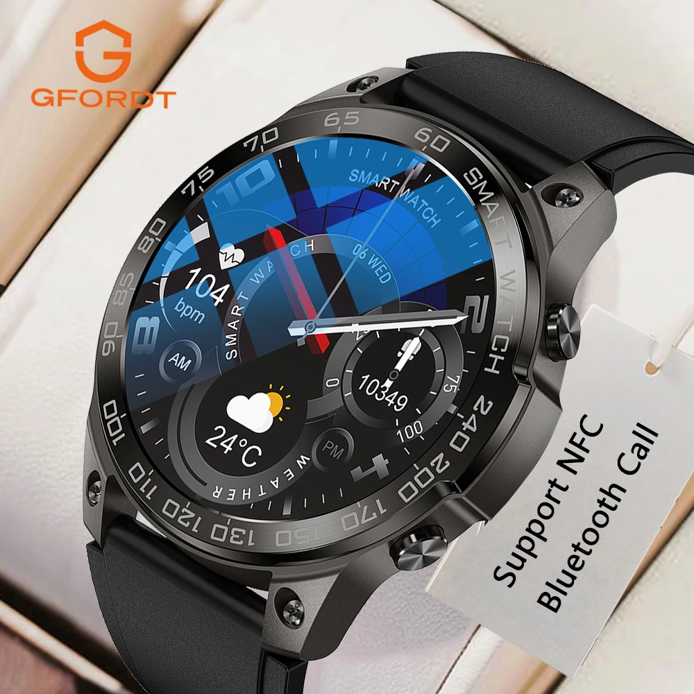 

Новинка 2023, умные часы, мужские Смарт-часы с Bluetooth, Amoled экраном, отображением времени и большой батареей 400 мАч, мужские Смарт-часы для Android и IOS