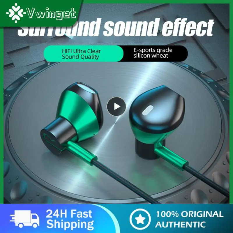 

3.5mm Earphones With Microphone Bass Headphones Wired In-ear Mobile Phone Headset For Samsung Noodles Style Sport Headset