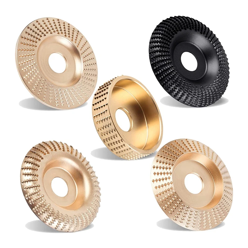 

Angle Grinder Wood Carving Disc Set 4 And 4 1/2 Angle Grinder Attachments With 5/8 Inch Arbor, Stump Grinder Tool