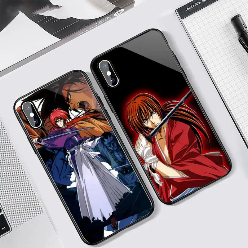 

Rurouni Kenshin Japan anime Phone Case Tempered glass For iphone 11 12 13 PRO MAX mini 6 7 8 plus X XS XR