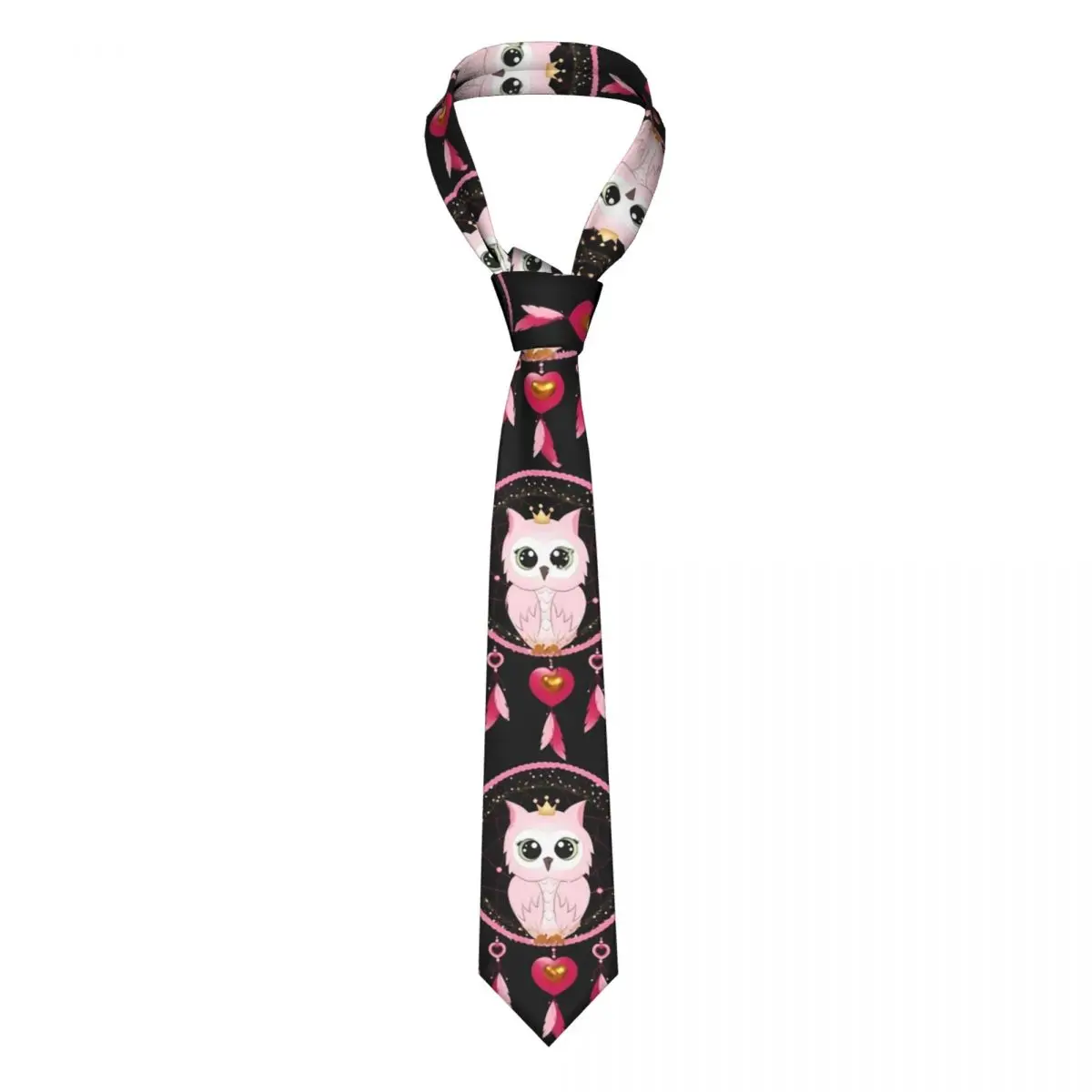 

Owl Dream Catcher Tie Cute Animal Polyester Silk Printed Neck Ties Gift Wedding Man Shirt Cravat