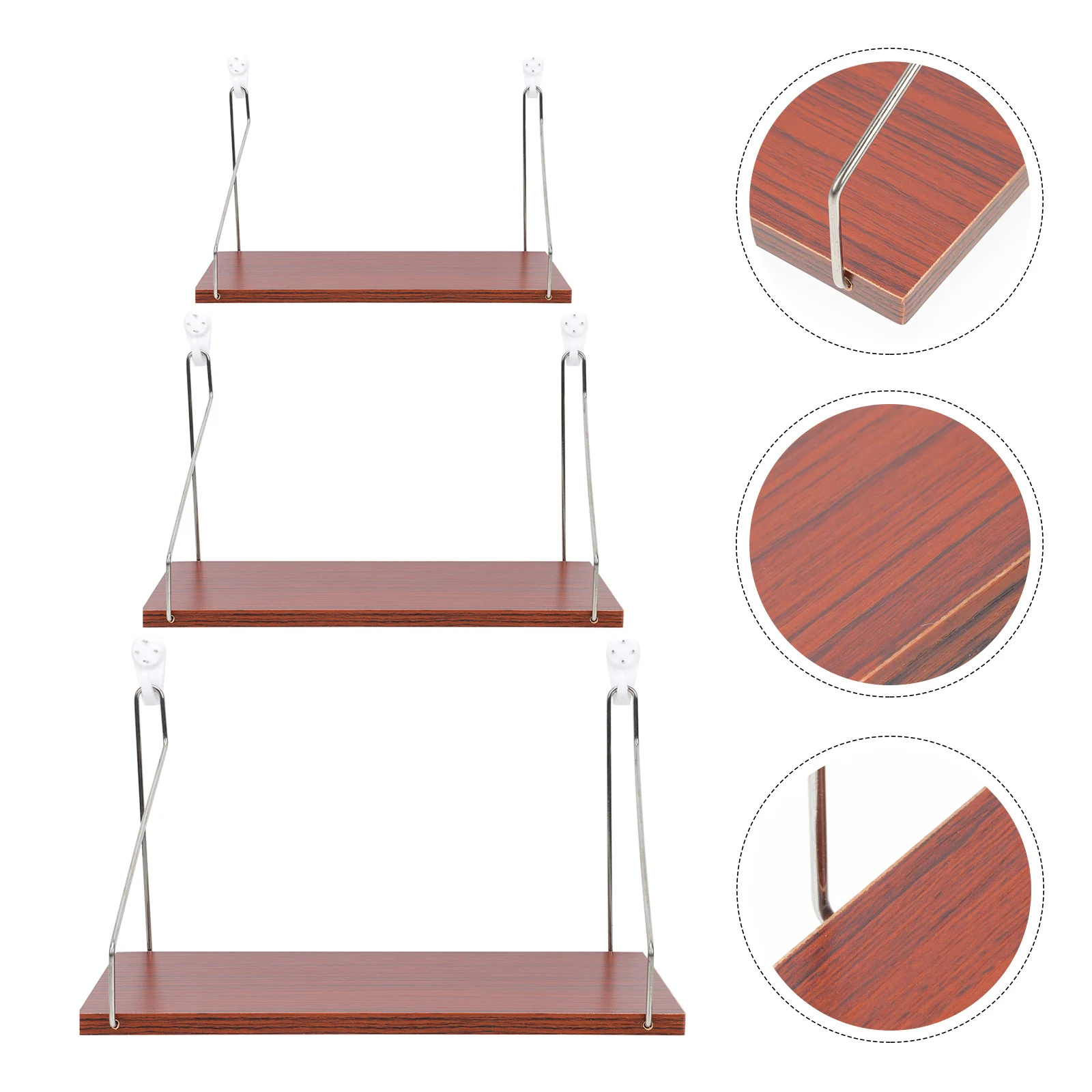 

3pcs Nail Free Storage Rack Wall-mounted Storage Shelf Living Room Wall Decor