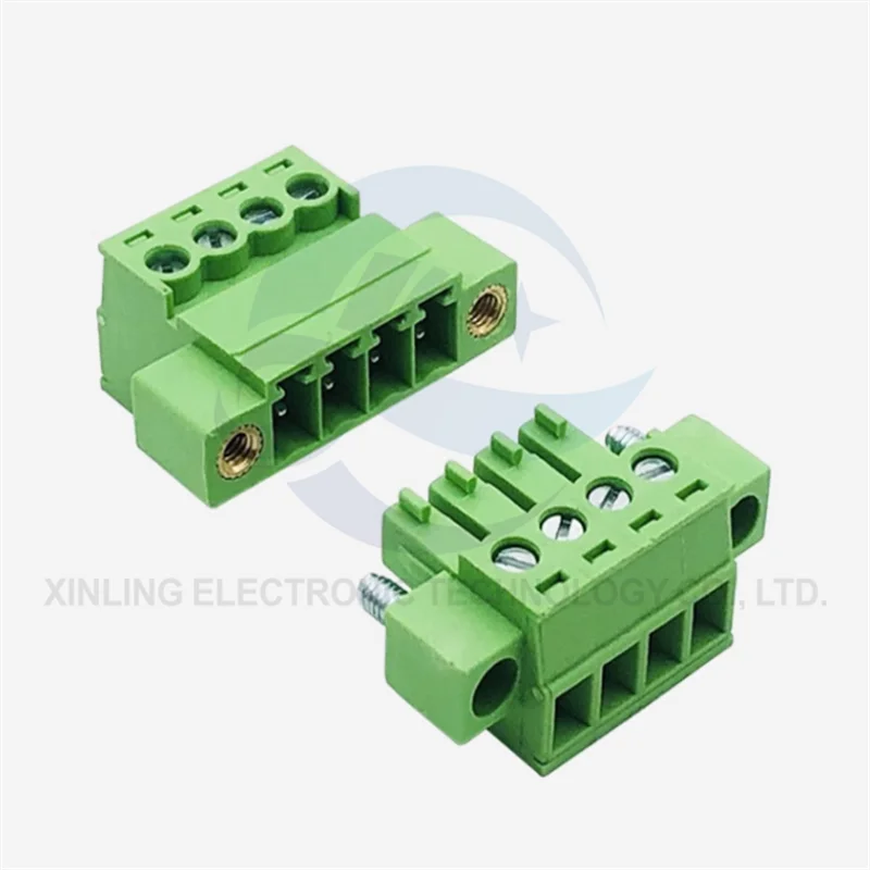 

2 set Welding free butt 15EDGRKM-3.81mm with ear male and female plug terminal 2EDG plug and pull terminal set