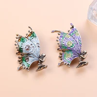 glaze girls butterfly brooch ladies badge fashion wedding jewelry starfish lapel pin dress hat suit ornament