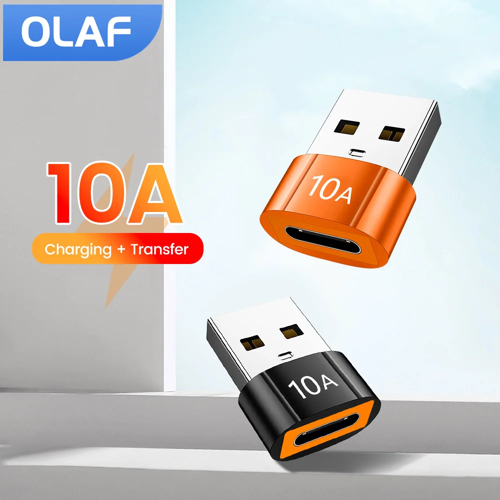 

OLAF 10A USB 3.0 to Type C Fast Transfer Adapter Type C To USB OTG Fast Data Transfer adapter Samsung Xiaomi POCO Adapter