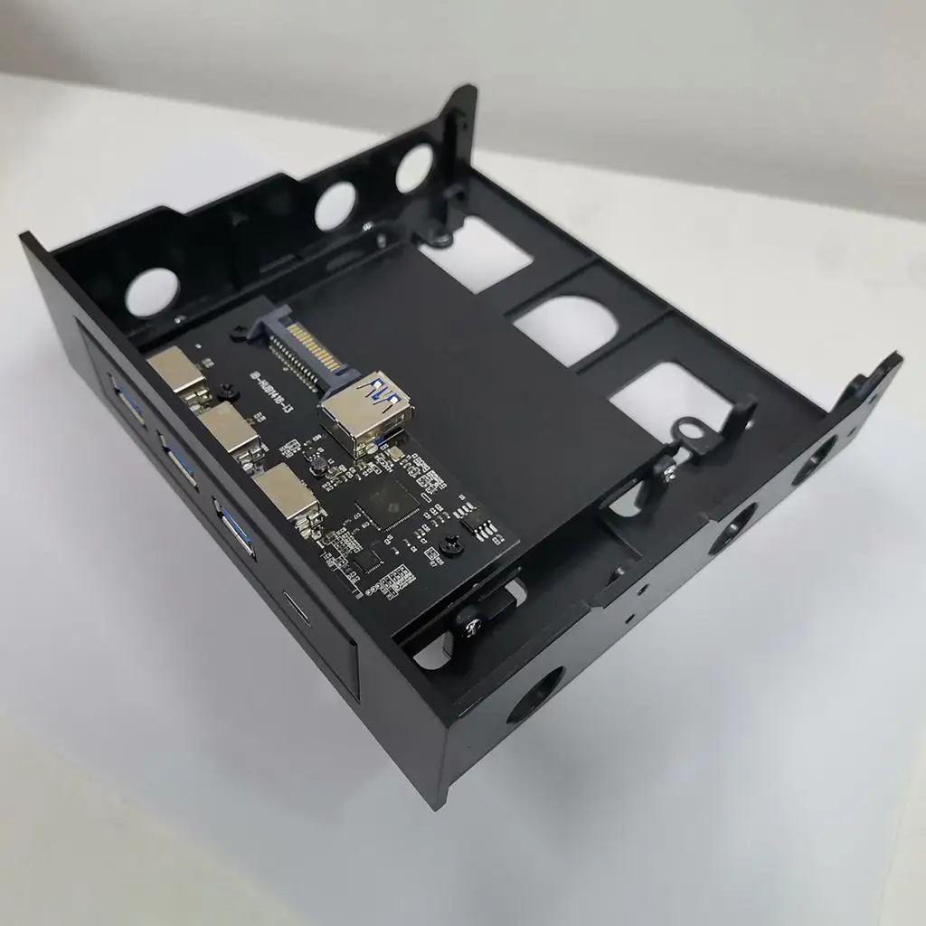 

Computer PC Case Front Panel 3.5 Inches Data Transfer USB 3.1 Gen 1 Type-C Port 33S50-Rtk Internal 5 Ports Metal USB 3.0 Hub