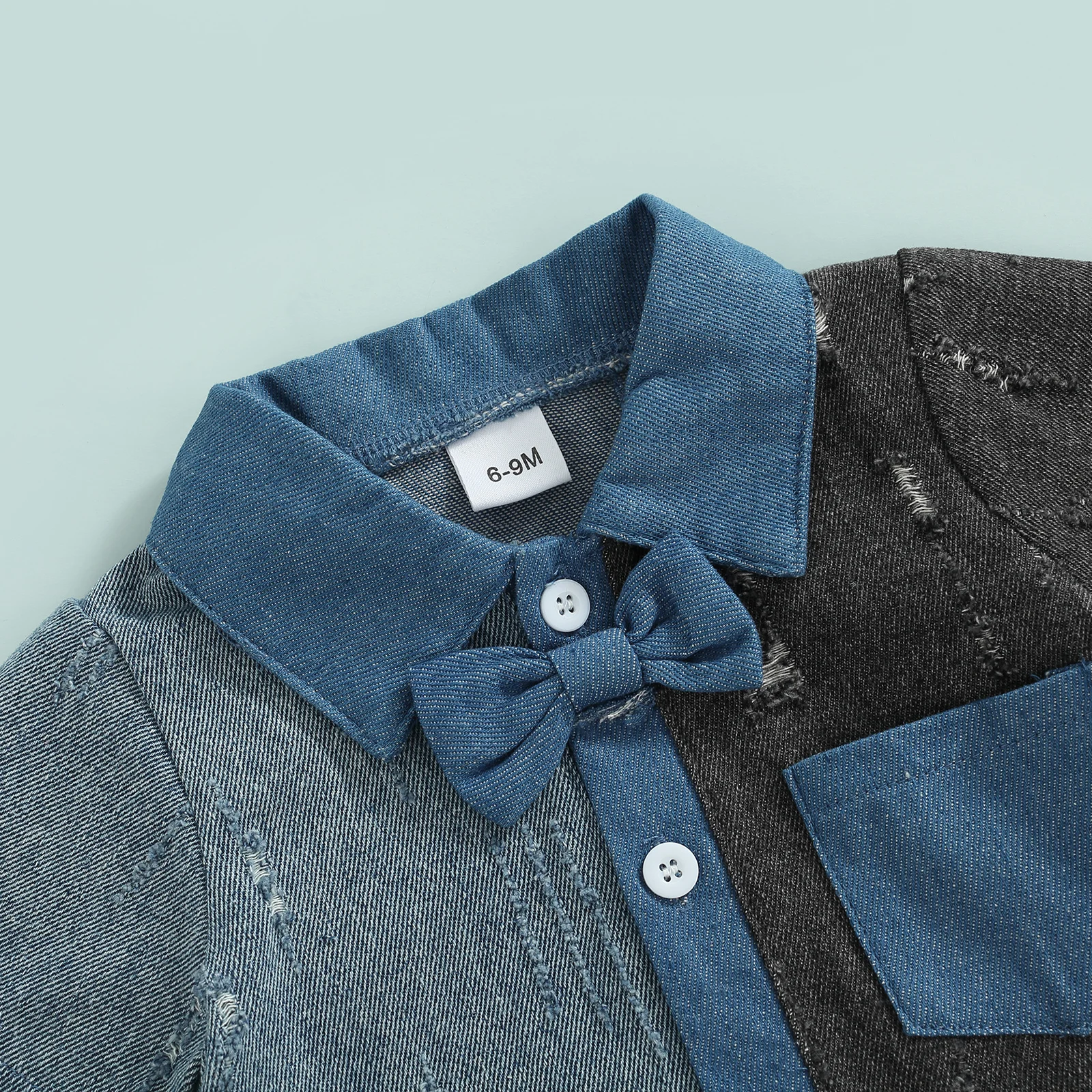 Одежда для маленьких мальчиков джинсовые комбинезоны в стиле пэчворк наряд