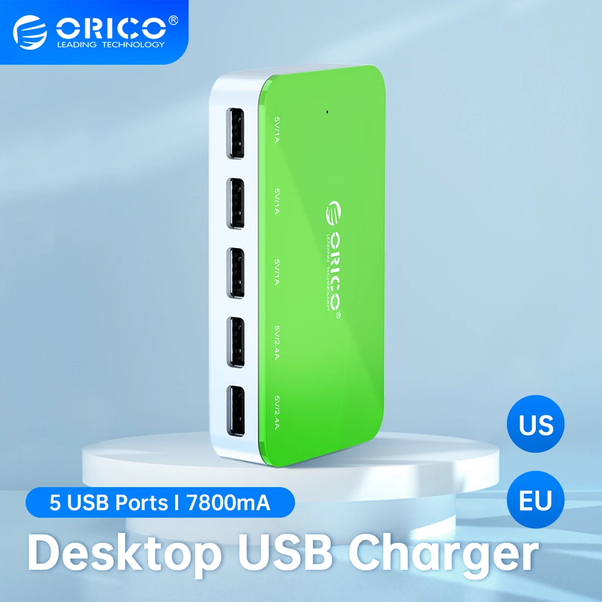 

ORICO 5 Ports USB Desktop Charger Mobile Phone Adapter Colorfull Universal Smart Charging for Xiaomiwei Huawei Samsung iPhone 11
