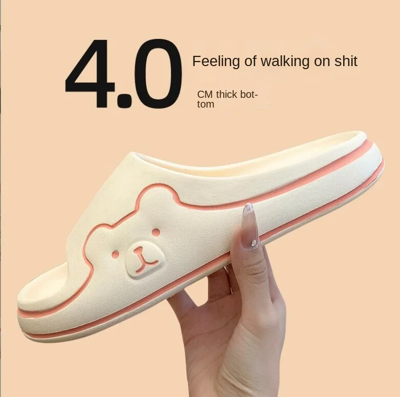 

Women's Slippers Summer Wear Sandals Fashion Bear Designer EVA 2022 New Indoor Home Beach Slippers Women's Seaside Shoes