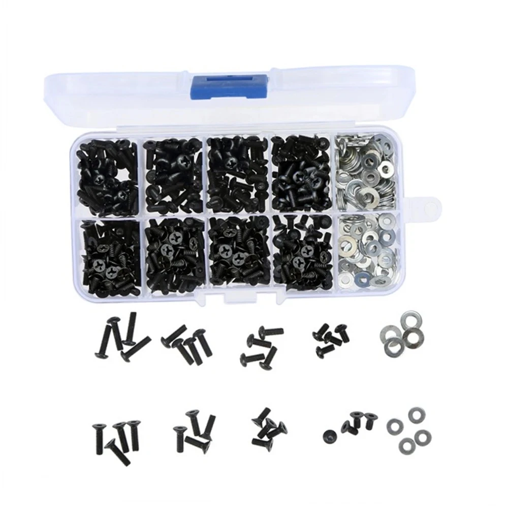 180pcs/set Screws Box Set for 1/10 HSP Traxxas Tamiya HPI Kyosho D90 SRC10 Remote Control RC Car Parts images - 6