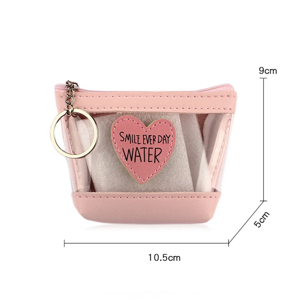 Pvc Clear Jelly Bag Mini ID Card Holder Money Wallet Transparent Women Coin Purse Fashion Simple Ladies Travel Storage Bag images - 6