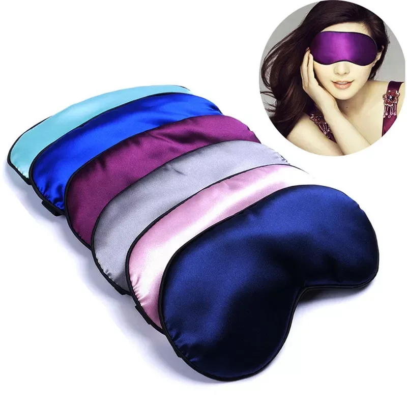

New Pure Silk Sleep Rest Eye Mask Padded Shade Cover Travel Relax Aid Blindfolds