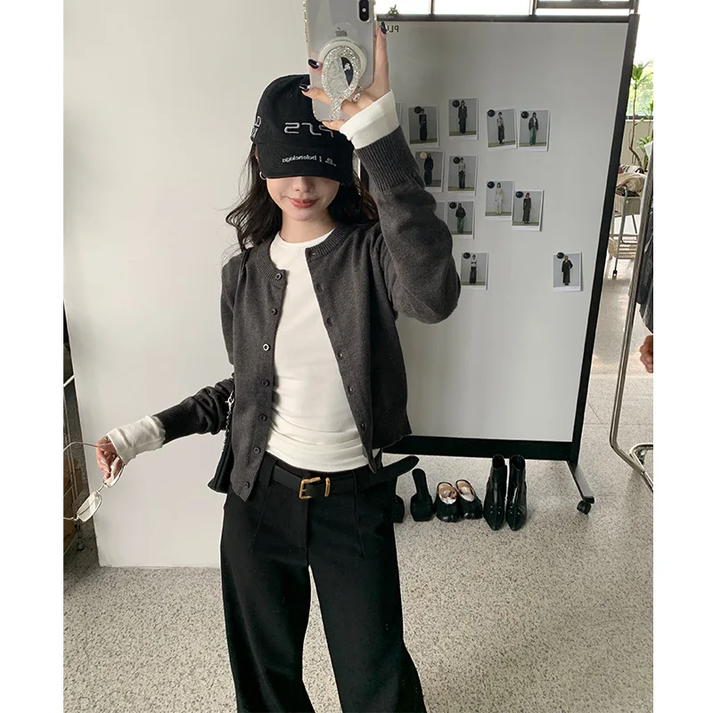 Nantao Sweet and Spicy Утягивающая маленькая рубашка с круглым вырезом для женщин Ранняя