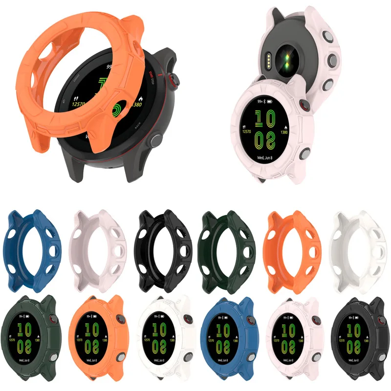 

Чехол-рамка с мягкими краями для Garmin Forerunner 955 Solar/255 Music Watch, стеклянная Защитная пленка для экрана, защитный бампер