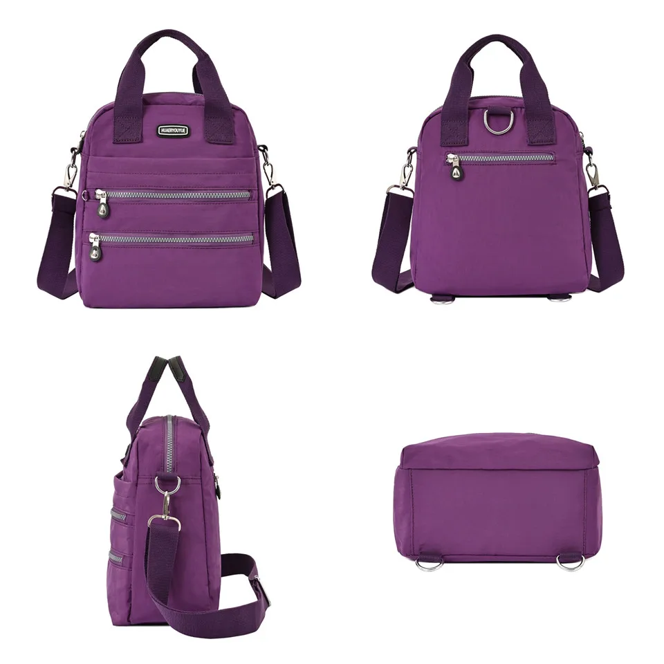 Fashion Waterproof Nylon Backpack Women Casual Rucksack Shoulder Bag Nylon Big Capacity School Bag Knapsack