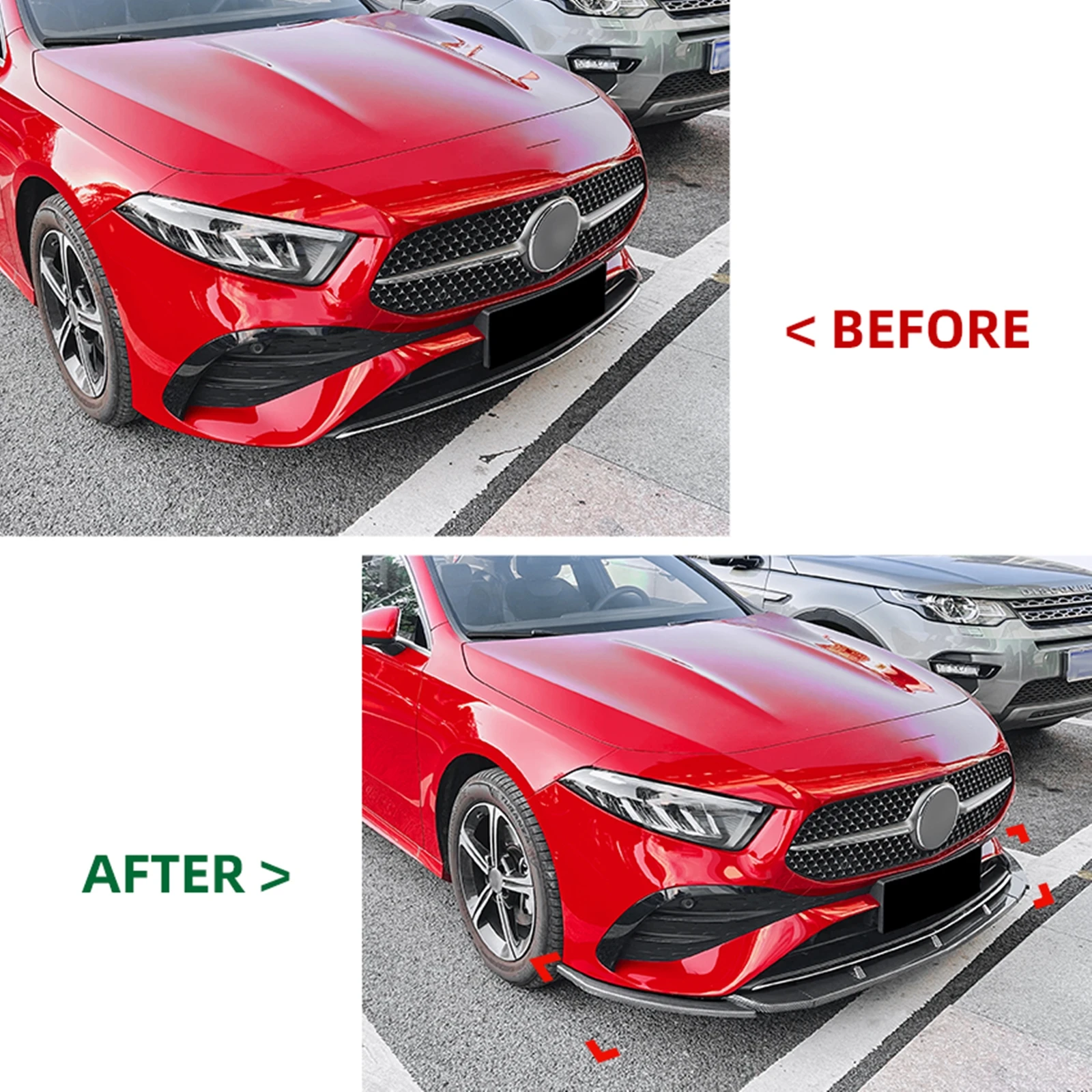 Передний спойлер бампер Нижняя защита сплиттер для Mercedes Benz A класса W177 A180 A200 A35 AMG