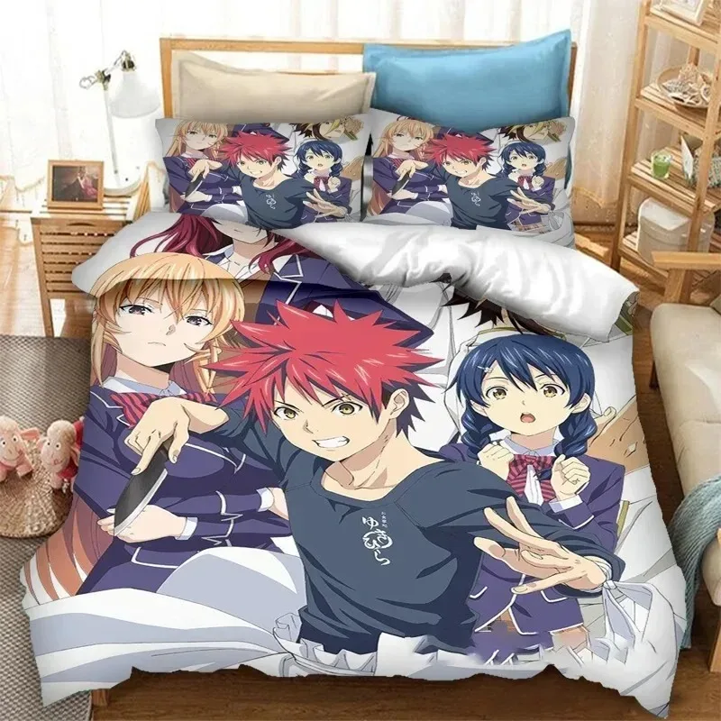 3d Anime Food Wars! Shokugeki no Soma Bedding Set Duvet Cover Bedroom Comforter Twin King _Size Quilt Home Textiles