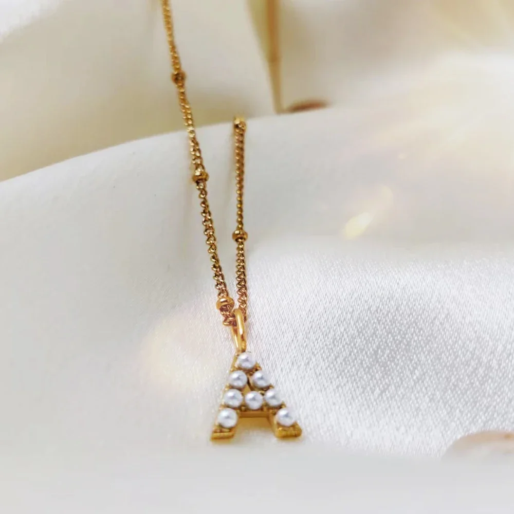 Женская цепочка из нержавеющей стали с подвеской в виде букв