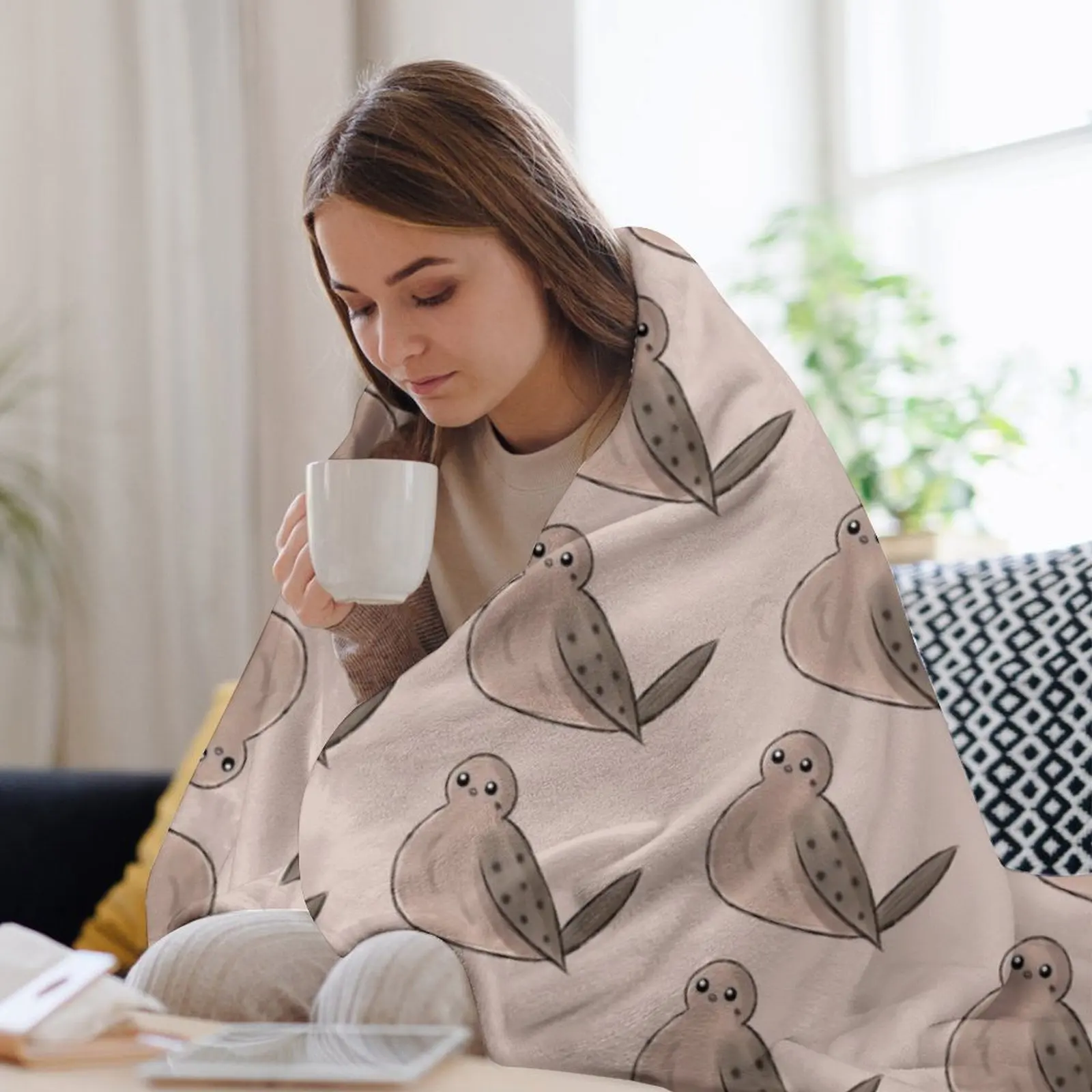 BORB: Траурный голубь плед большие одеяла для гигантского дивана