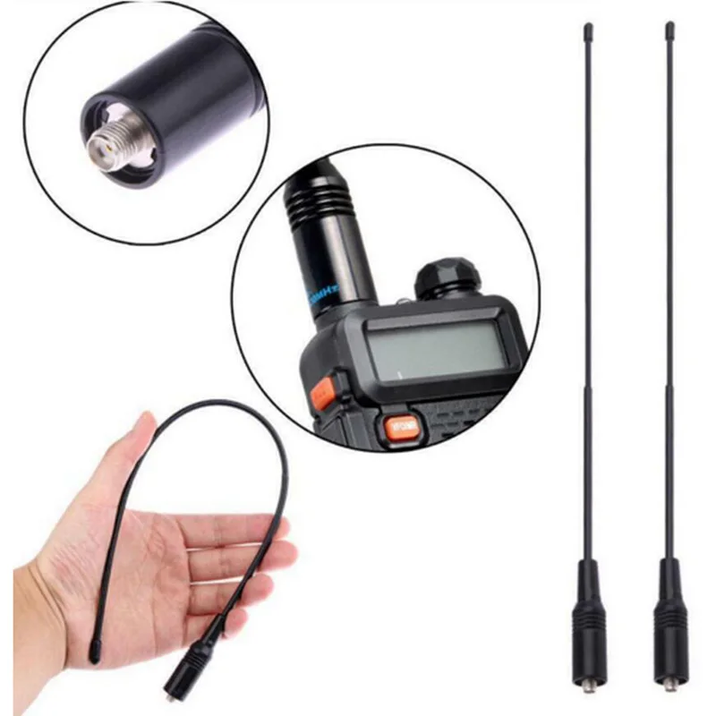 

38 Cm NA-771 SMA-Female Dual Band 10W Antenna For Baofeng UV5R UV-82 SAUS Black