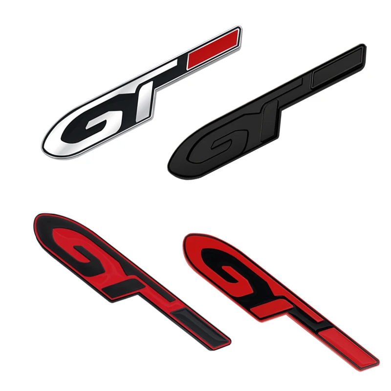 

Metal Emblem Car Sticker GT Badge Decal Body Trunk Decor for Peugeot 107 206 207 208 301 307 308 407 408 508 2008 3008 5008