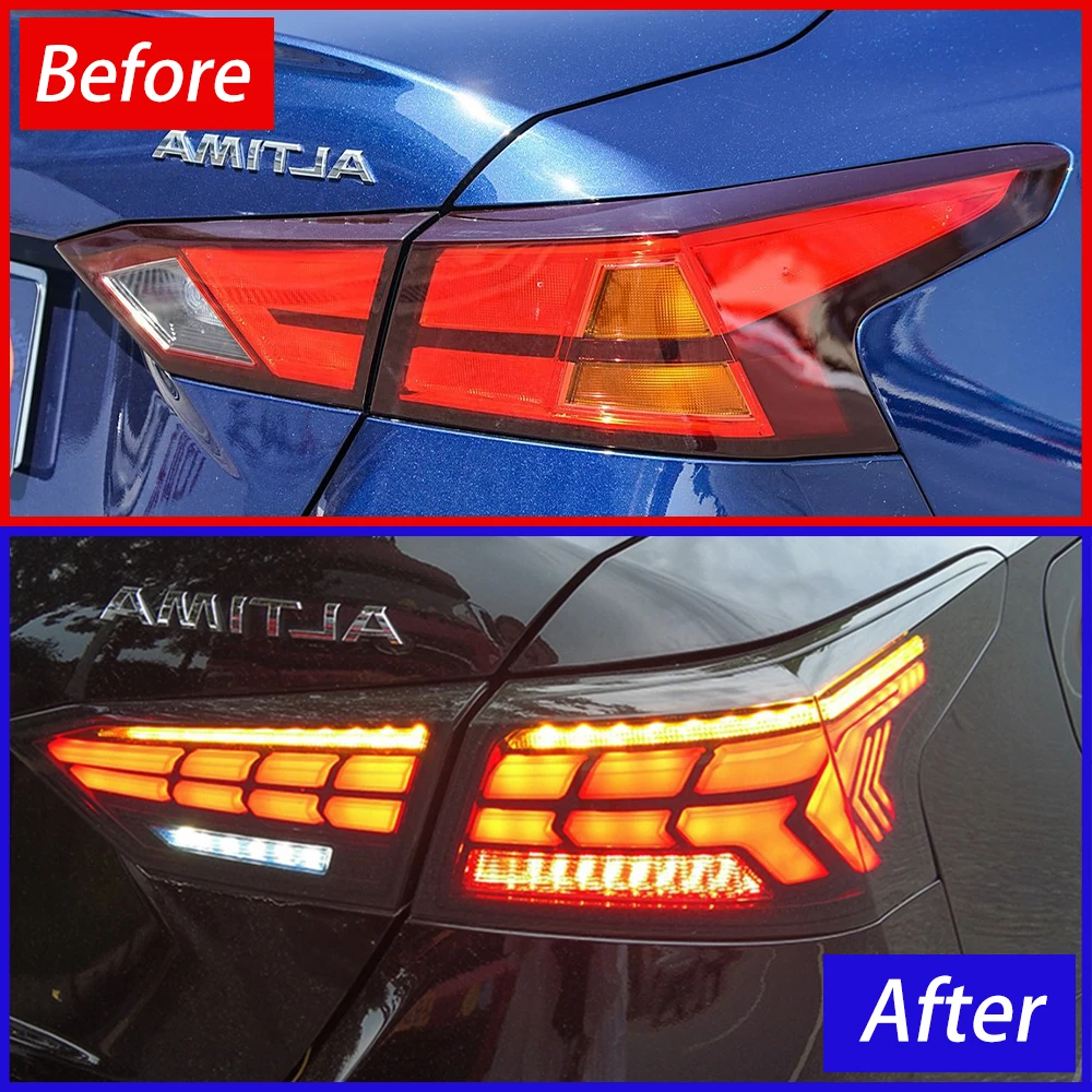 Фото Высококачественные светодиодные динамические задние фонари (LED Streamer Turn Light) для Nissan Teana 2019-2021: Комплект для модернизации задних фар автомобиля №2