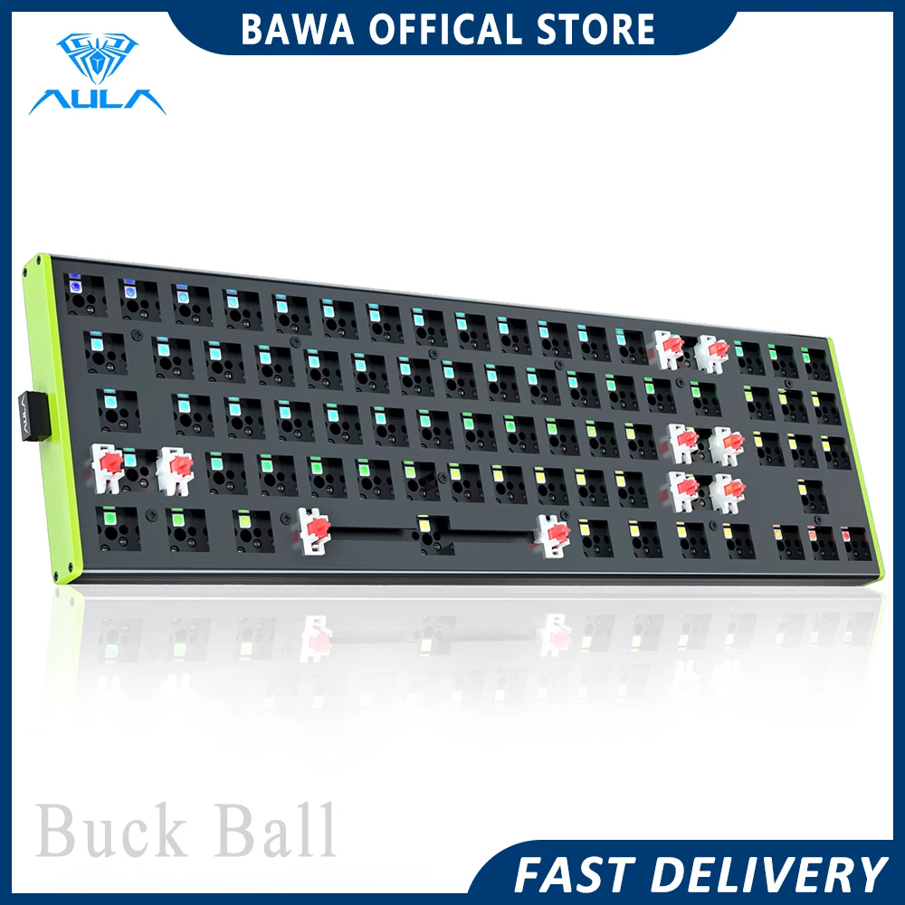 

Aula F3174 Keyboard 74 Keys Tri Mode Bluetooth Wireless 2.4g Wired Keyboard Gamer E-Sports Accessory For Computer Pc Man Gifts