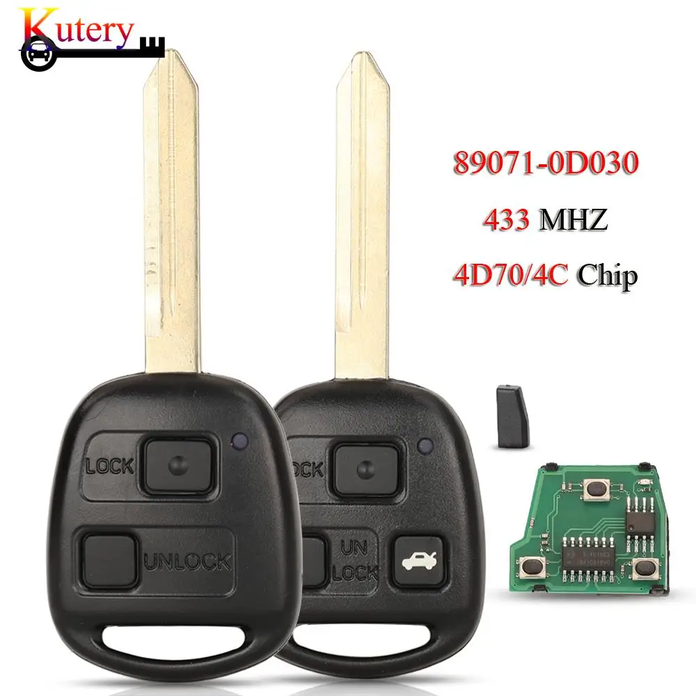Jingyuqin 89071-0D030 дистанционный Автомобильный ключ для Toyota Avensis Yaris Corolla 2003-2011 2/3 кнопки