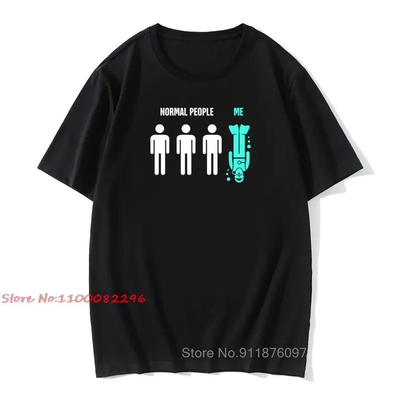 

Scuba Diving Cool People Me Black T Shirt Aerobic Exercise Oxygen Retro Tshirt For Men 3D Print Awesome Funky Tops Tees