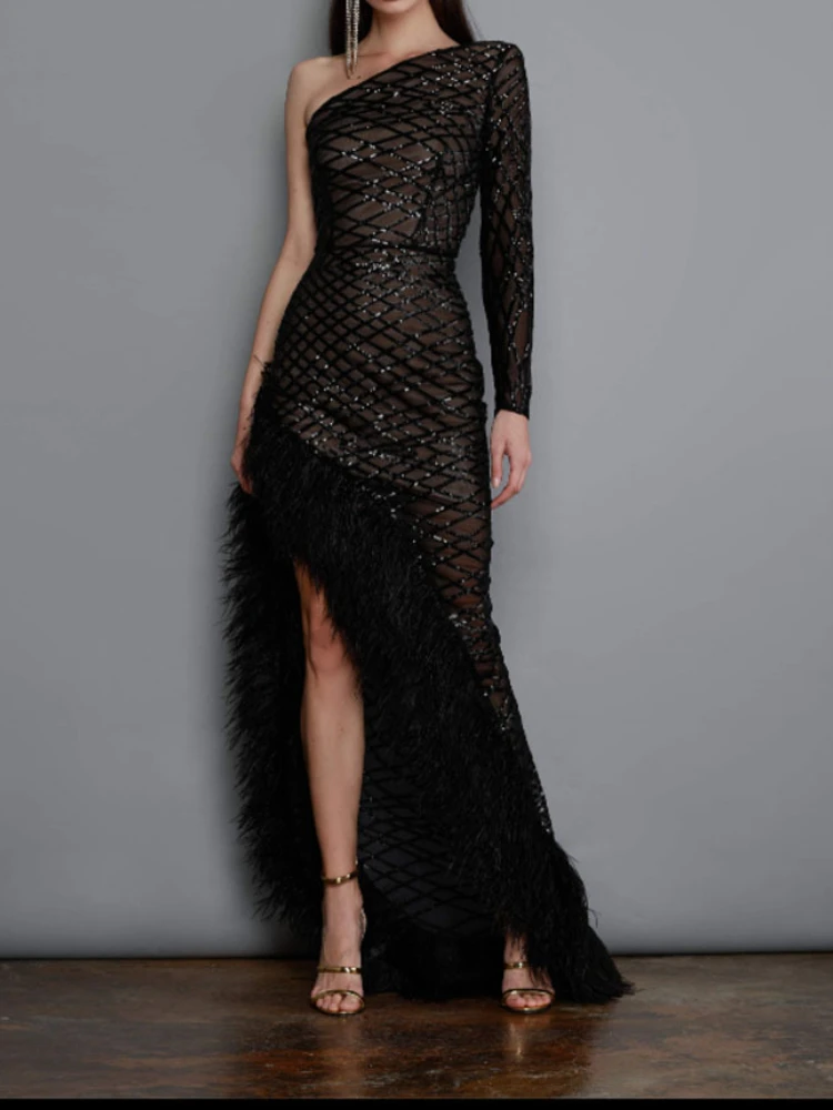 

Elegant Party Dresses for Women 2022 Luxury Evening Cocktail Female Sequin Dress Formal Prom Clothing for Quinceanera Ladies