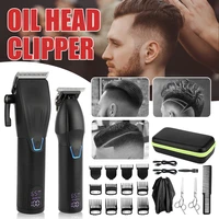 hair clippers for men professional cordless hair clipper t blade trimmer kit with guide combs led display electric hair cutting