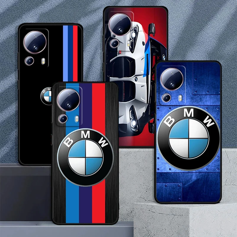 

Red Blue Car BMW Luxury For Xiaomi Mi 13 12 11 10 11T 10T 9T 9 8 Note 10 Ultra Pro Lite TPU Soft Silicone Black Phone Case Cover