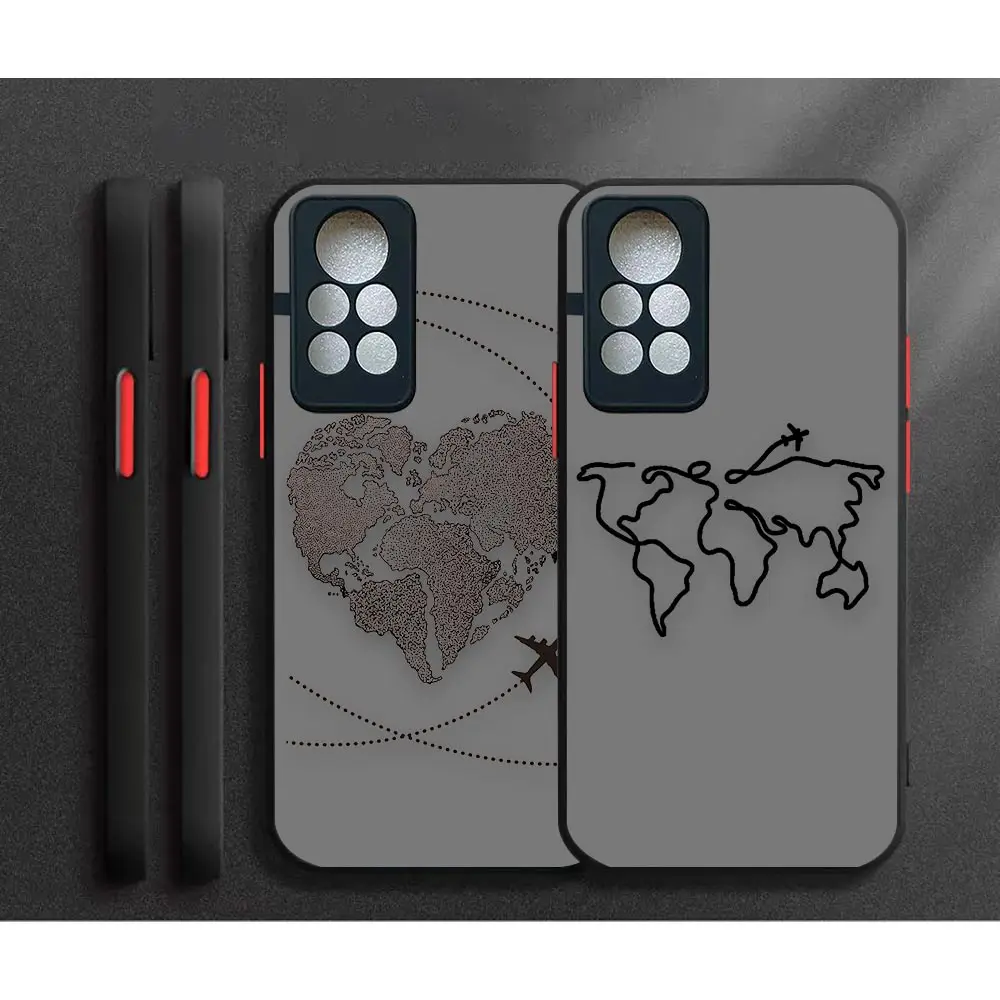 

Travel World Map Shockproof Case Funda Coque For TECNO HOT 11S 11 NFC 10 10I 10S 9 8 12 PLAY 12I NOTE 10 11 8 8I 7 PRO Case Para