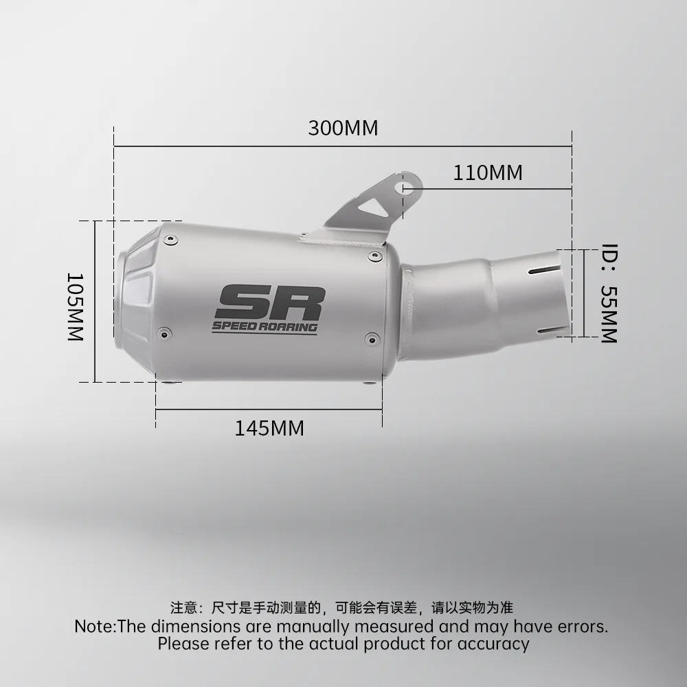 Фото Модифицированный глушитель для мотоцикла, подходит для YZF-R1 MT-10 2015-2023, накладной (Slip-on) №3